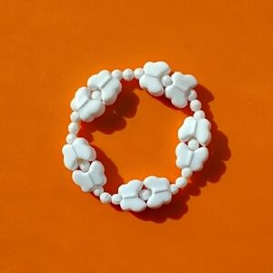 Charming White Butterfly Kids Bracelet